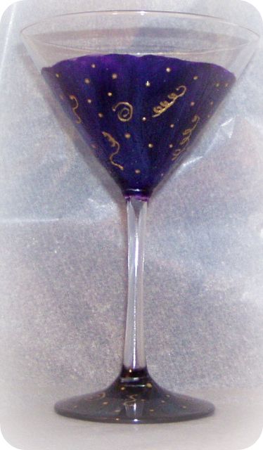 Purple Pizzazz- Martini Glass